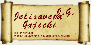 Jelisaveta Gajicki vizit kartica
